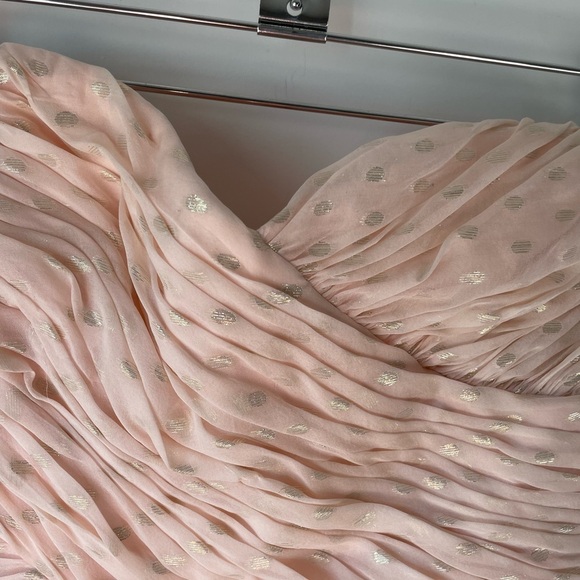 Jill Jill Stuart Strapless Metallic Dot Tea Length Dress - Picture 8 of 13